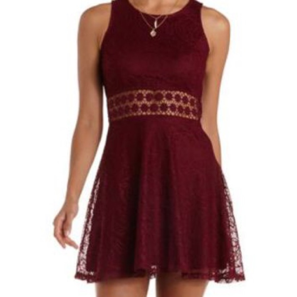 Purple lace dress